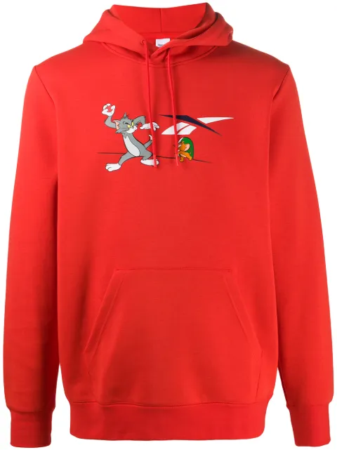 reebok moletom com capuz red