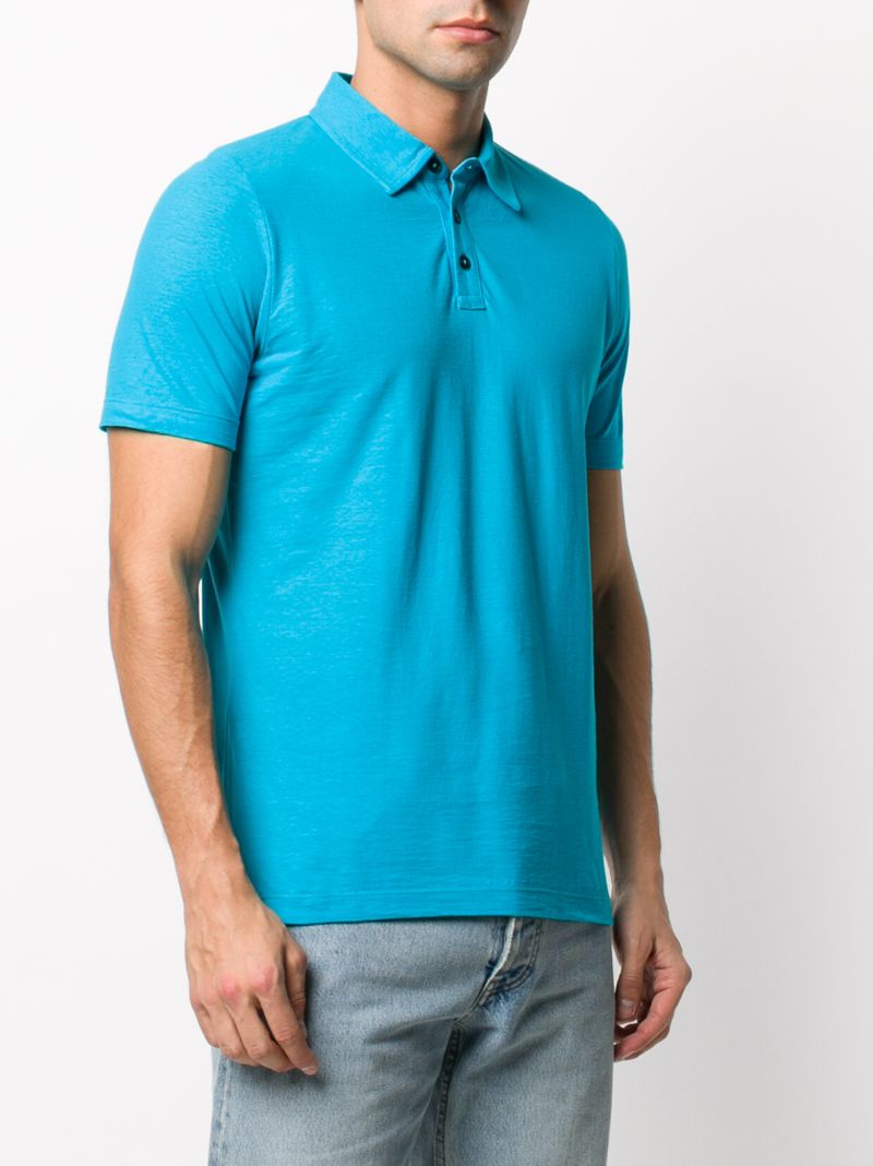 Shop Roberto Collina Plain Polo Shirt In Blue