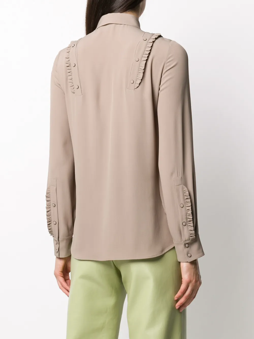 N°21 Pearl And Crystal Embellished Collar Blouse In Neutrals