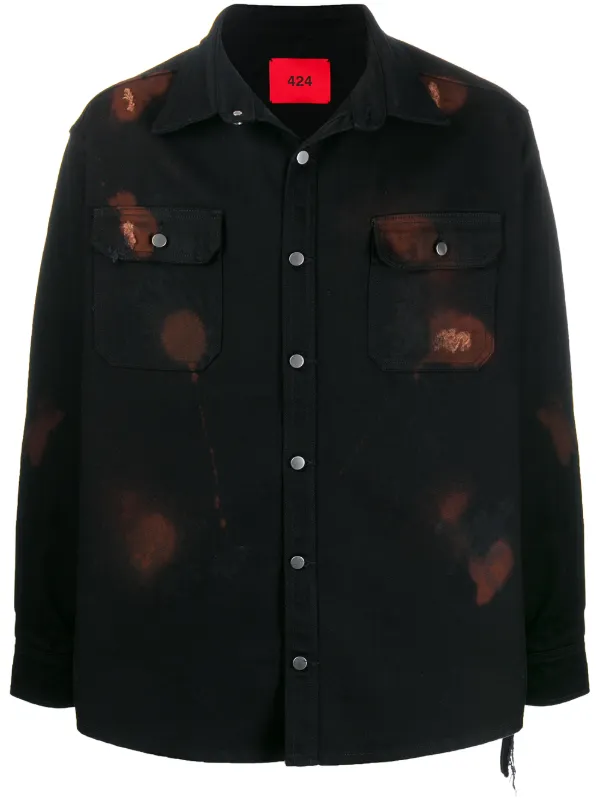 424 distressed denim jacket