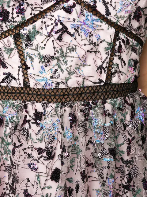 self portrait constellation tiered maxi