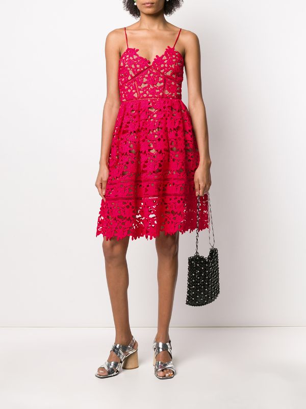 Self Portrait Azalea Embroidered Dress Farfetch