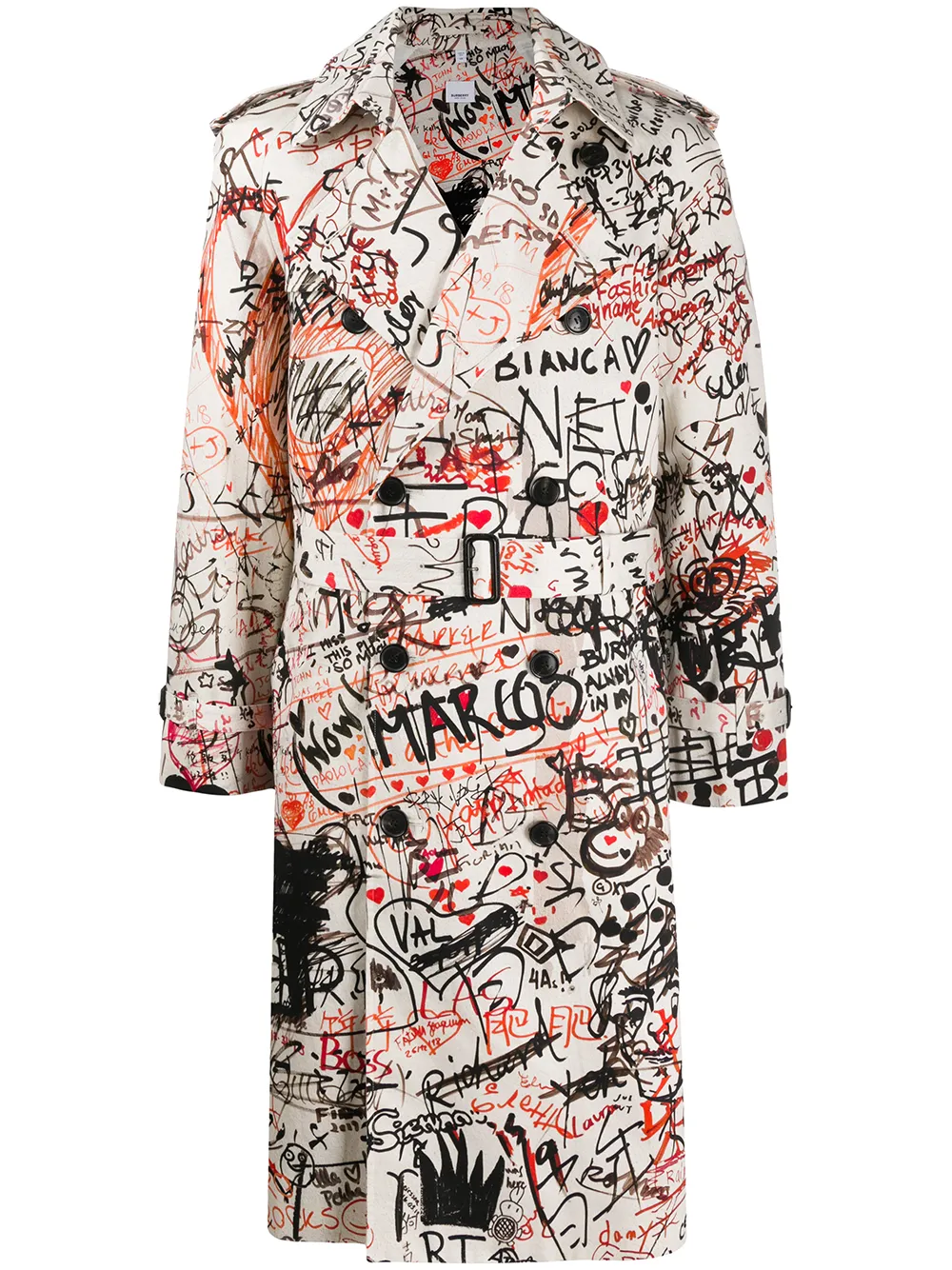 burberry graffiti trench coat