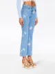 Miu Miu floral embroidered jeans