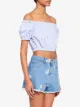Miu Miu floral embroidered crop top