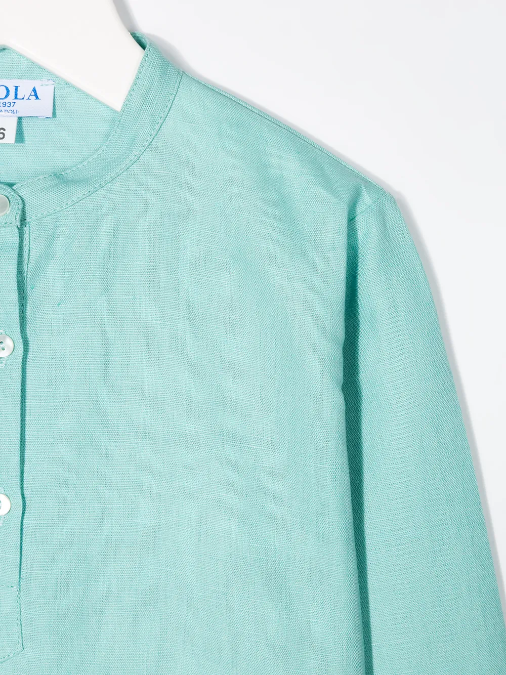 Siola Shirt met ronde opstaande kraag Blauw