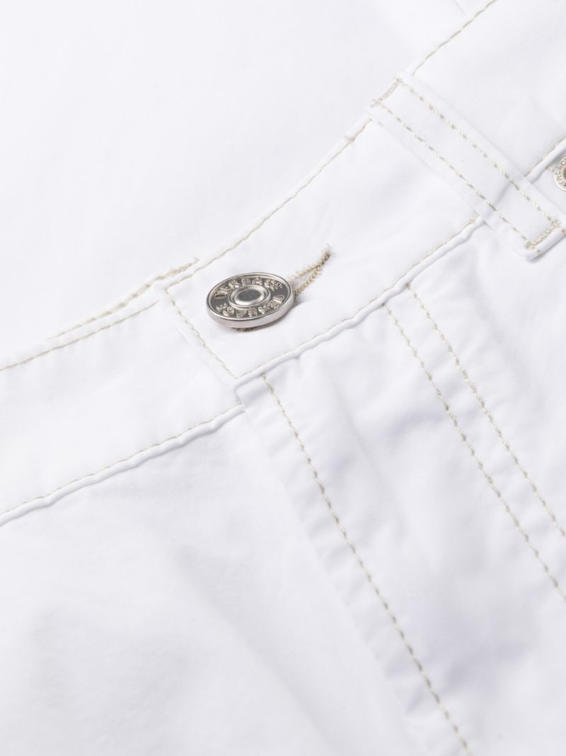 Shop Versace Mid-rise Slim-fit Jeans In White