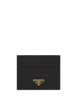 Prada Saffiano Leather Credit Card Holder - Farfetch  Leather wallet  design, Leather credit card holder, Leather