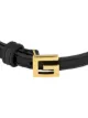 Gucci leather logo plaque bracelet