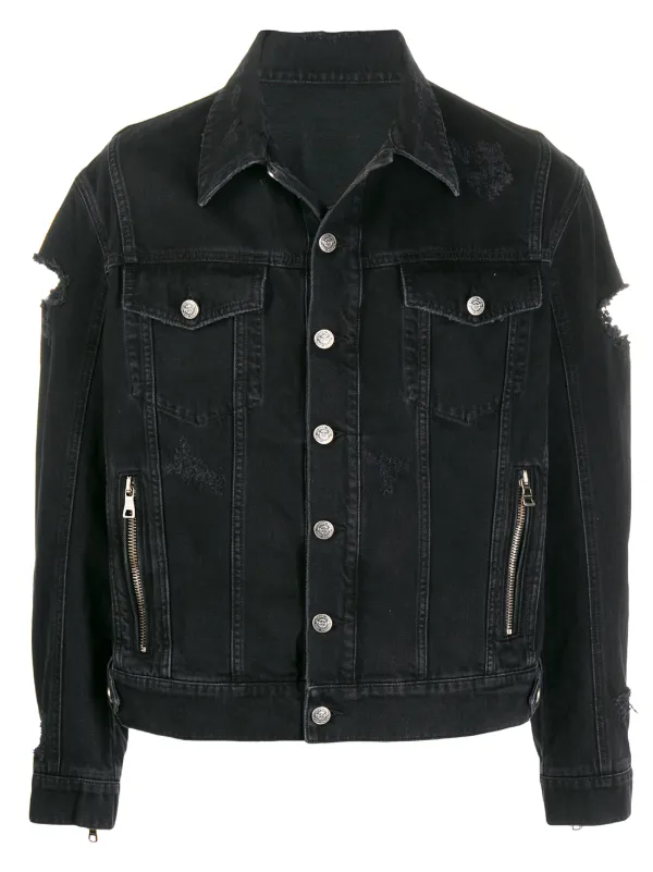 balmain black denim jacket