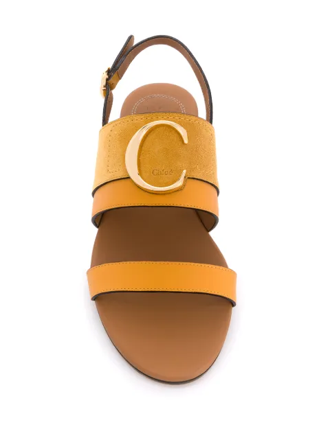 chloe c plaque sandals