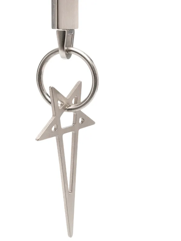 Rick Owens Pentagram Keyring Ss20 Farfetch Com