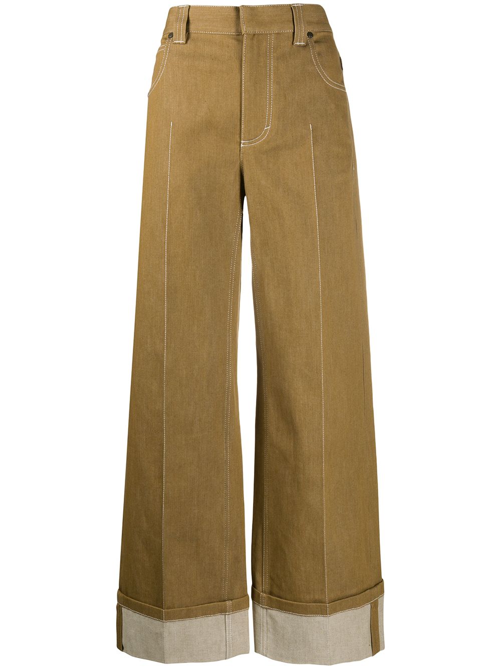 CHLOÉ WIDE-LEG CROPPED TROUSERS