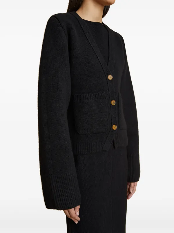 KHAITE The Scarlet cashmere-blend Cardigan | Black | FARFETCH