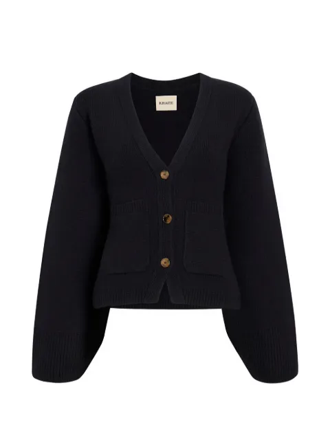 KHAITE Scarlet flared-sleeve cashmere cardigan