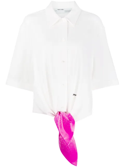 Off-White Hemd mit Farbklecks-Print