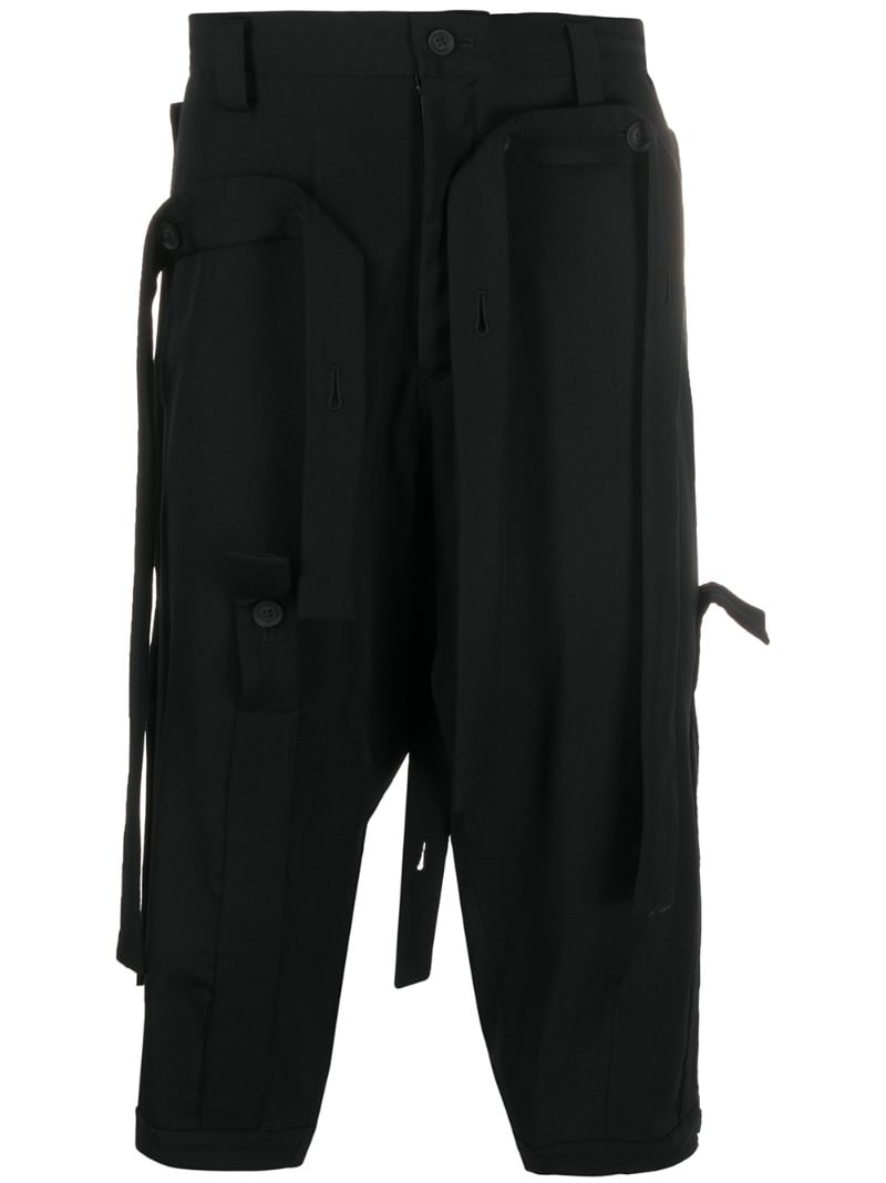 Yohji Yamamoto Cropped Trousers In Black