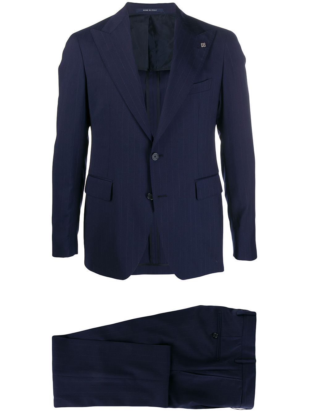 Tagliatore Pinstriped Two-piece Suit In Blue