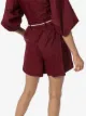 STAUD Shell belted shorts