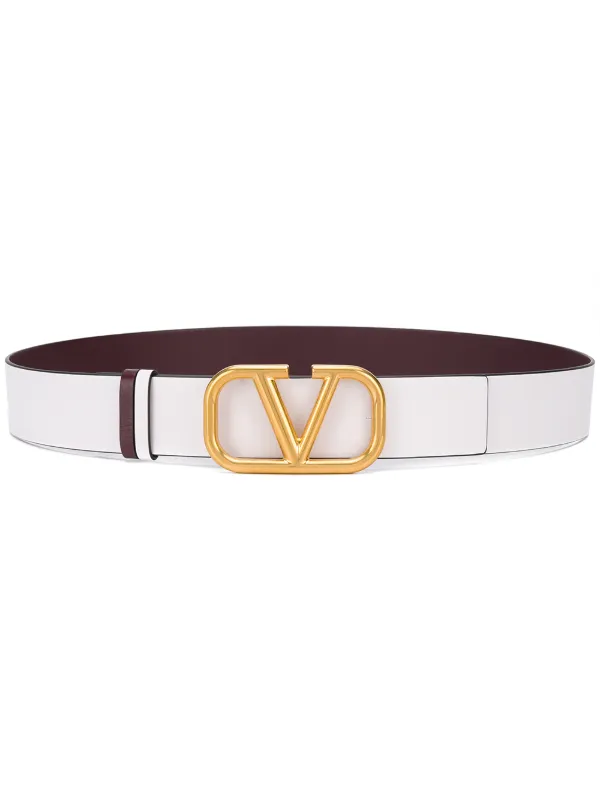 white valentino belt