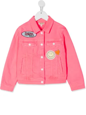 kids pink denim jacket