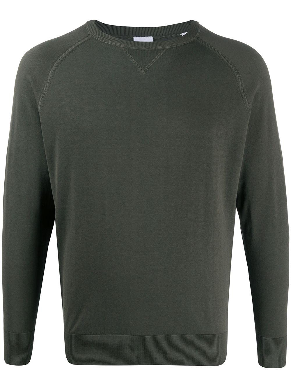 Aspesi Fine Knit Round Neck Jumper In Green