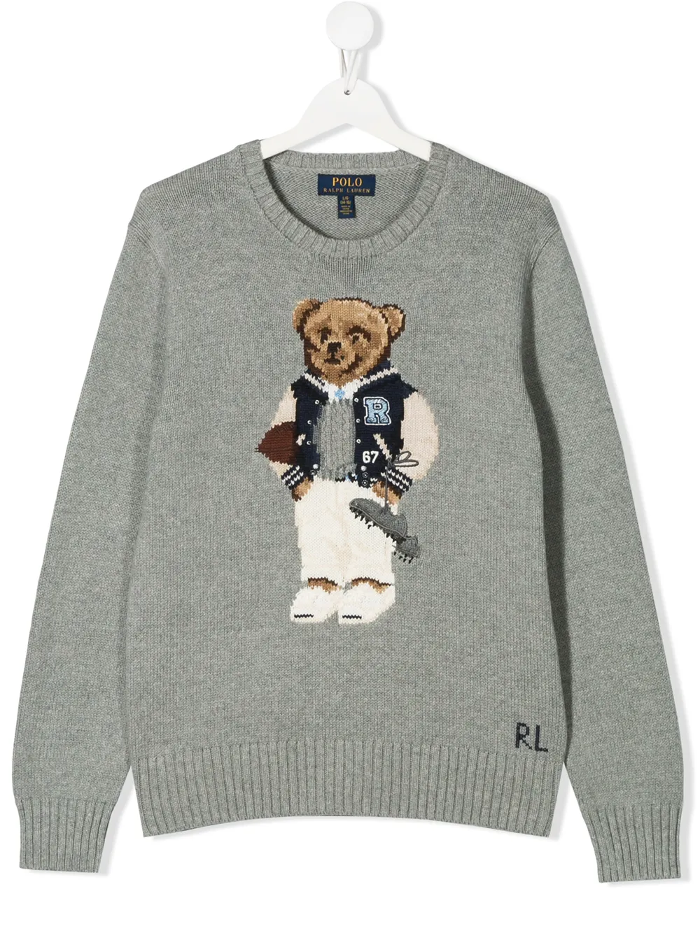 polo bear grey sweater