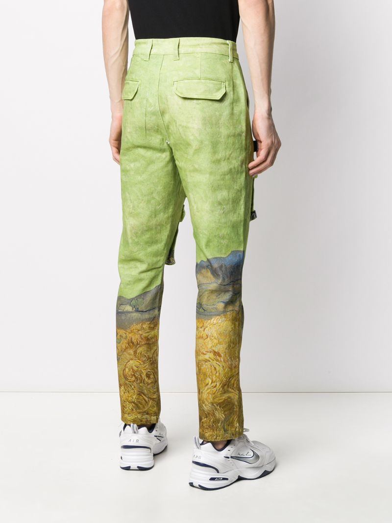 Shop Daily Paper X Van Gogh Museum Cargo Trousers In Green