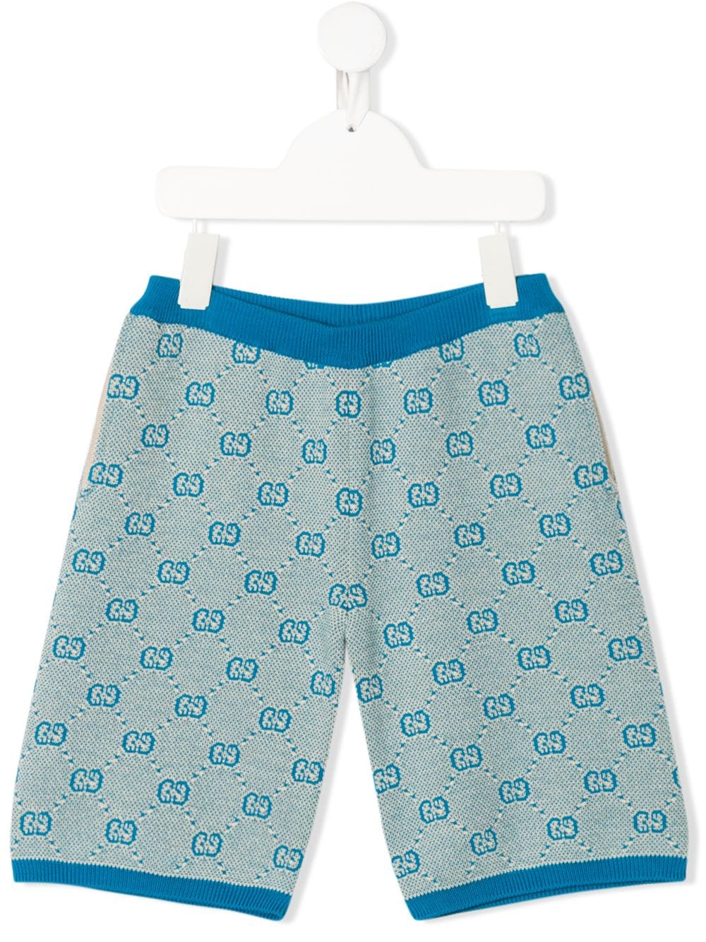 Gucci Kids' Gg Pattern Shorts In Blue