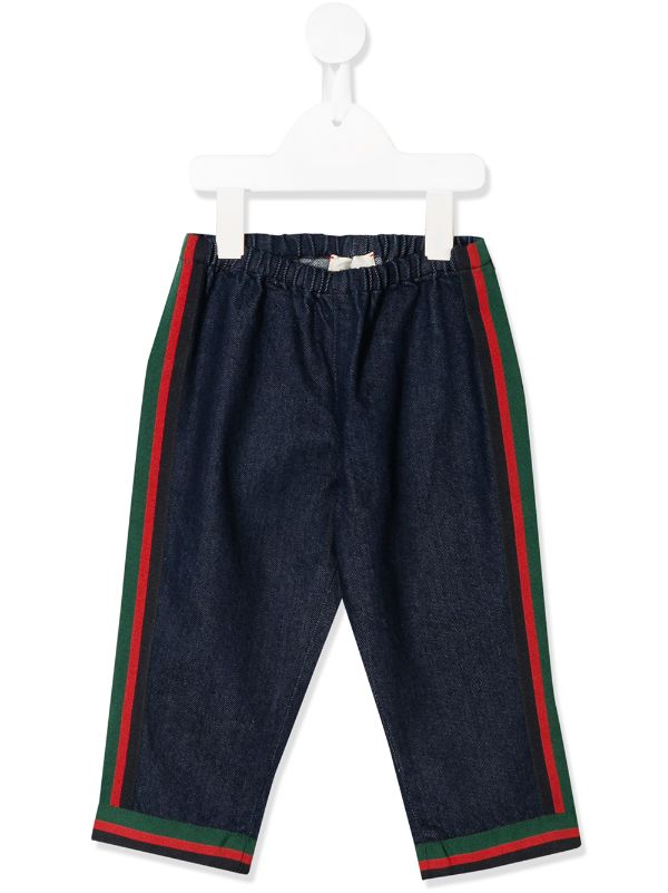 gucci jeans with stripe