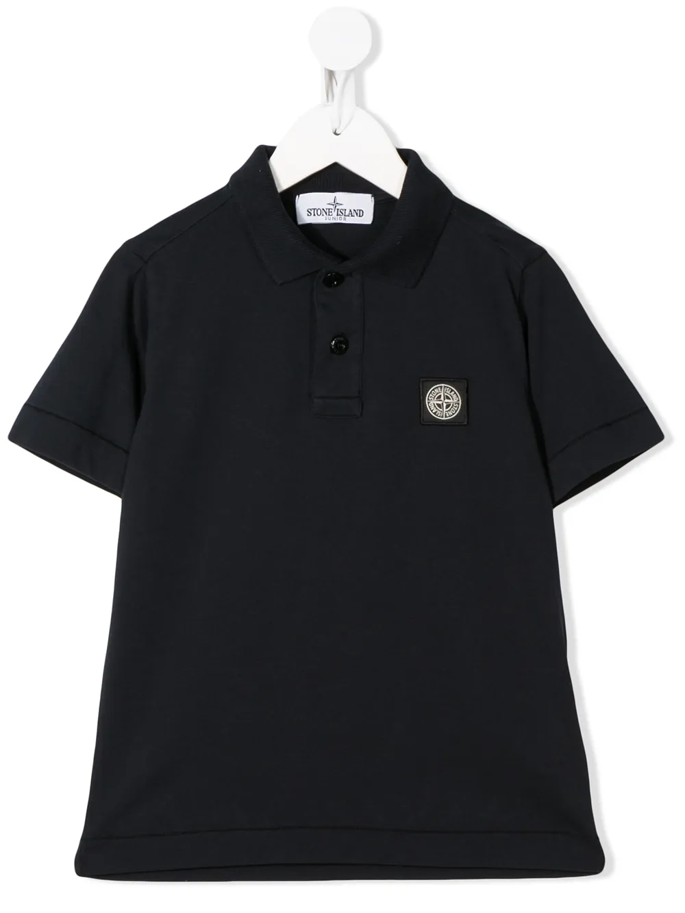 Stone Island Junior рубашка-поло с нашивкой-логотипом