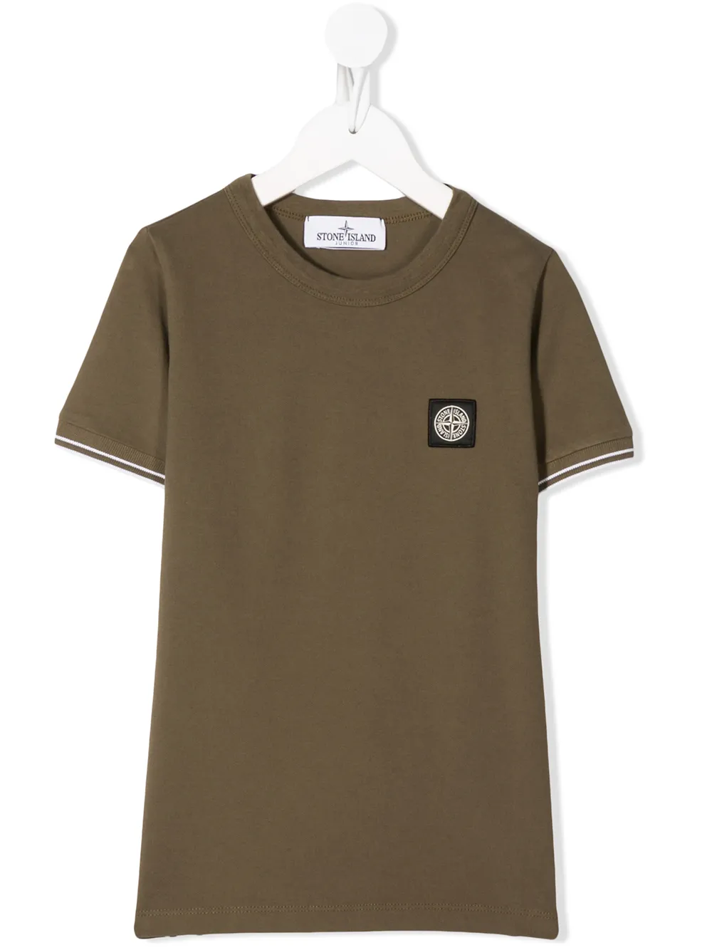 Stone Island Junior футболка с круглым вырезом и нашивкой-логотипом Stone Island Junior футболка с круглым вырезом и нашивкой-логотипом