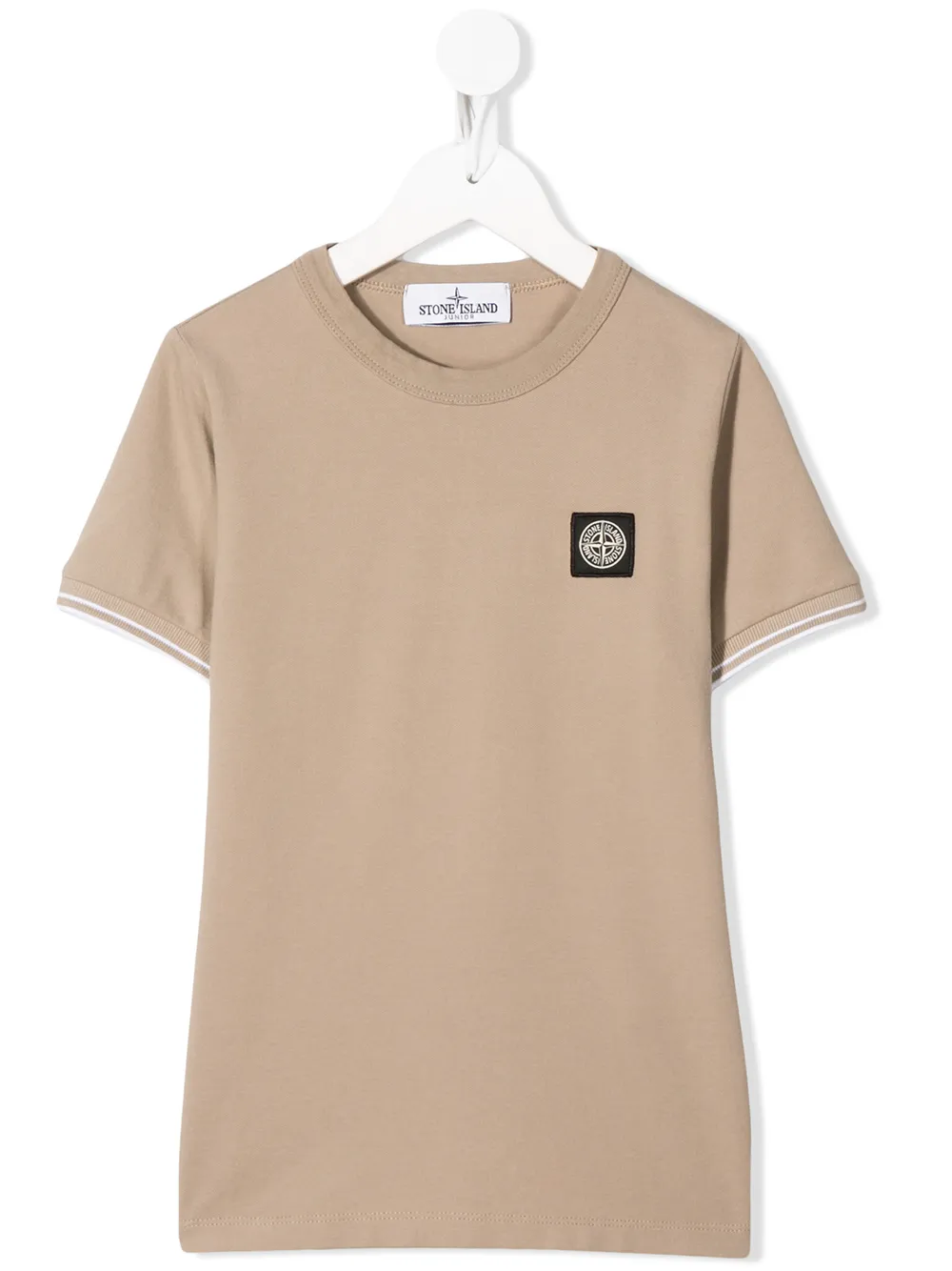 Stone Island Junior футболка с круглым вырезом и нашивкой-логотипом Stone Island Junior футболка с круглым вырезом и нашивкой-логотипом
