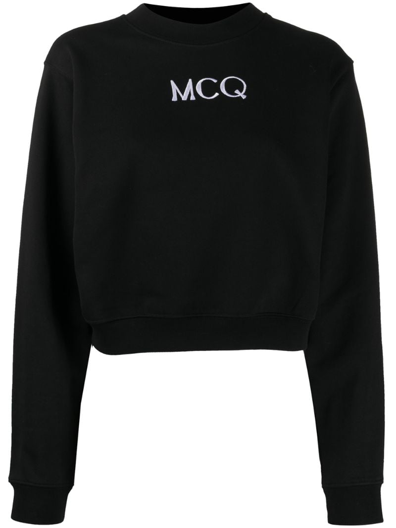 Mcq By Alexander Mcqueen Embroidered Logo Sweatshirt In Black