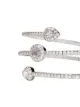 David Morris 18kt white gold Rose Cut Diamond Flexi Wrap bangle