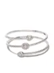Image 1 of David Morris 18kt white gold Rose Cut Diamond Flexi Wrap bangle