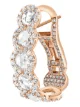 David Morris 18kt rose gold Rose Cut diamond size 2 hoops