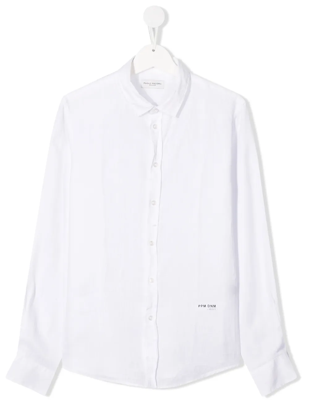 Paolo Pecora Kids' Straight Shirt In White