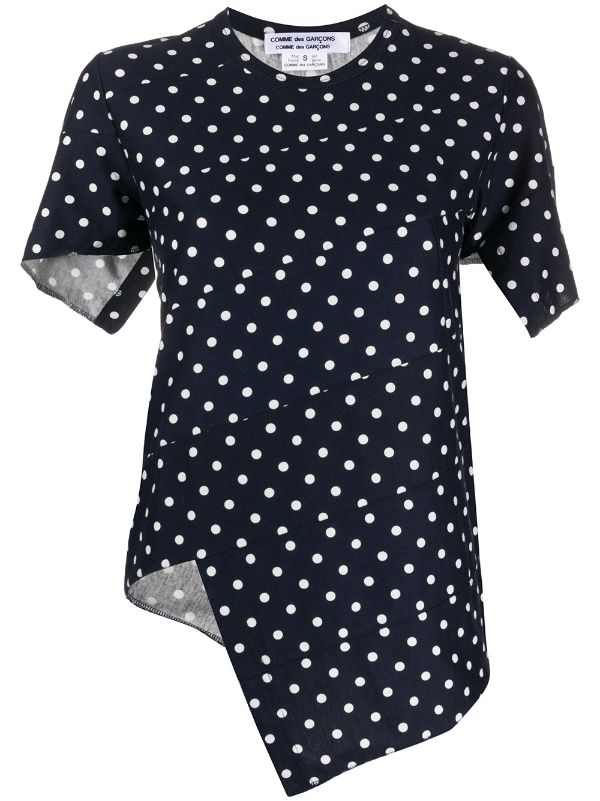 comme des garcons polka dot shirt