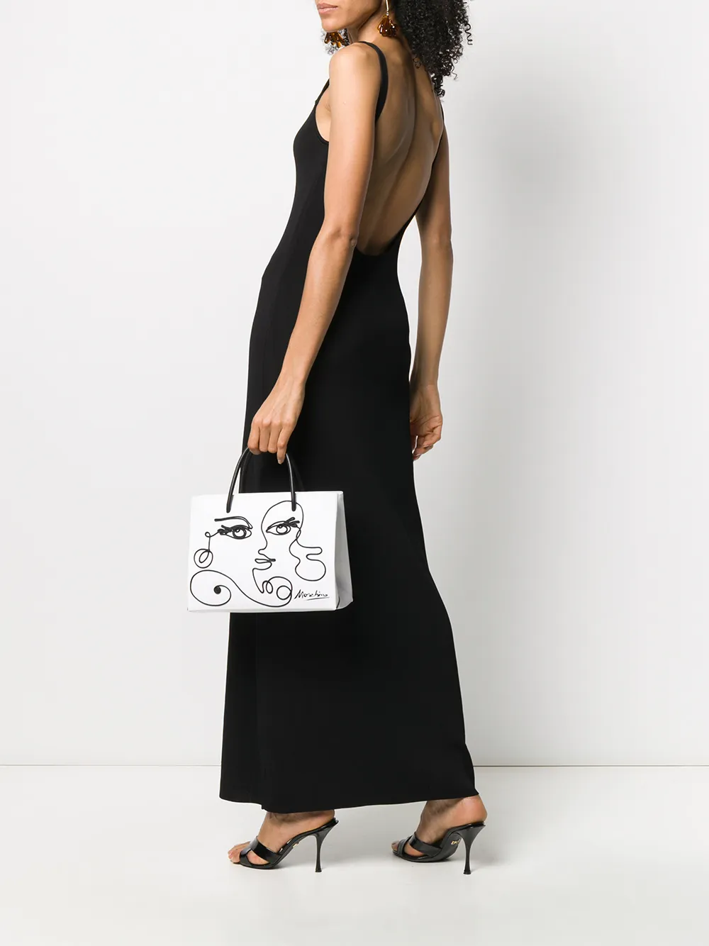 фото Moschino сумка-тоут cornely woman's drawing