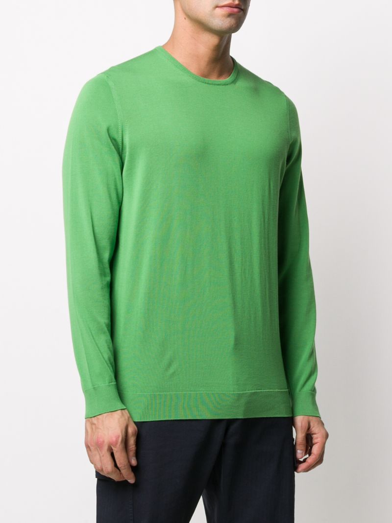 Shop Drumohr Crew Neck Long Sleeve Jumper In Green