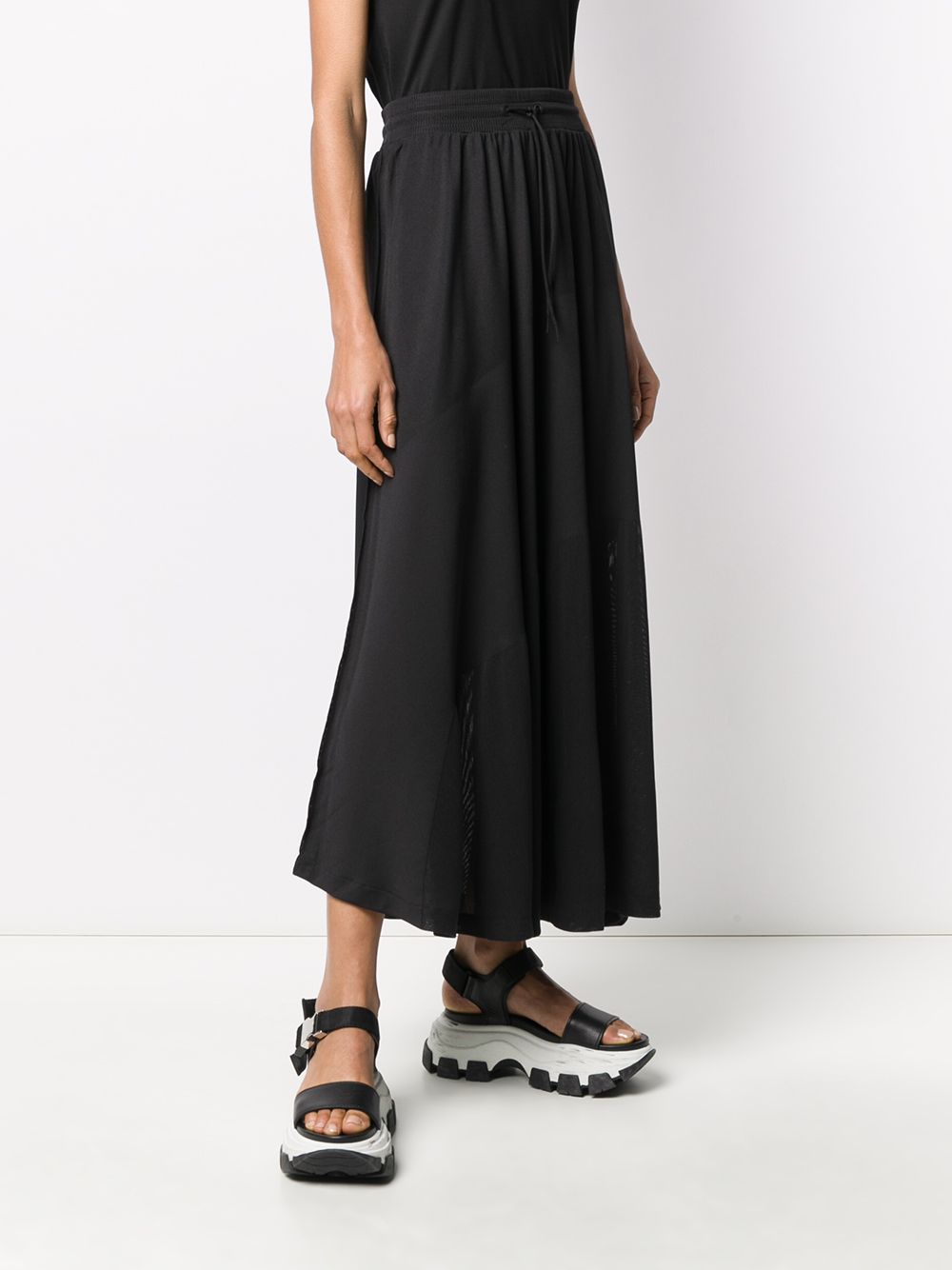 фото Y-3 pleated long-line skirt