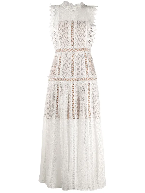 sheer lace midi dress