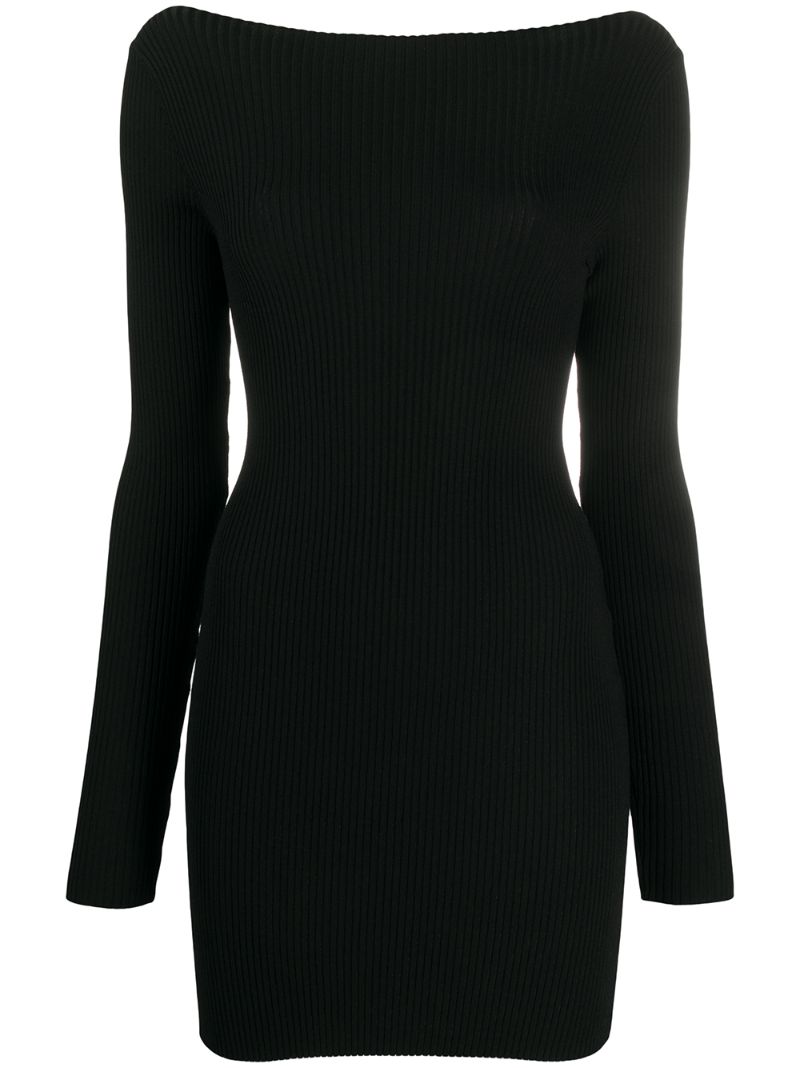 Shop Ssheena Fitted Knit Dress In Black