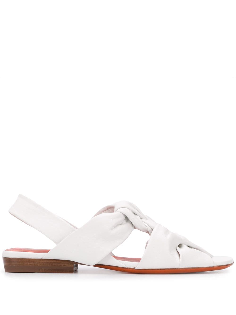 Santoni Braided Open-toe Sandals In White