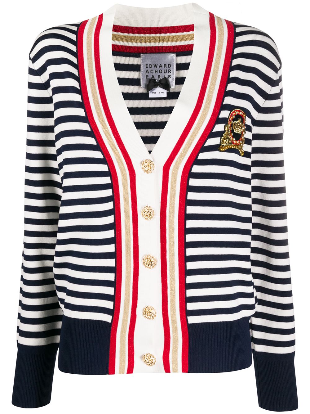 фото Edward achour paris striped pattern cardigan