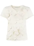 Comme Des Garçons Pre-Owned 2003 pompom embellished knitted T-shirt - Neutrals