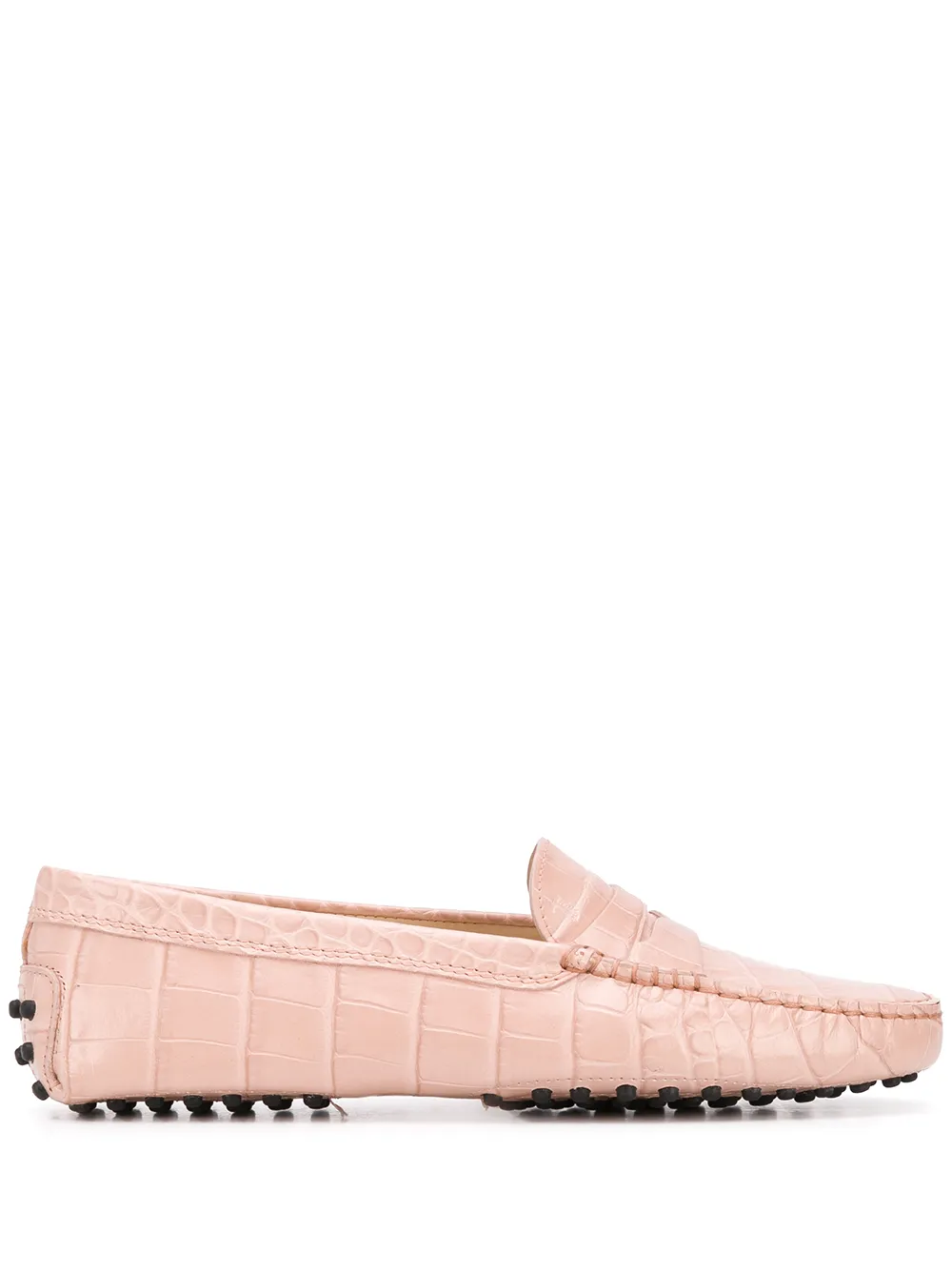 Tod's лоферы Gommino с тиснением под кожу крокодила