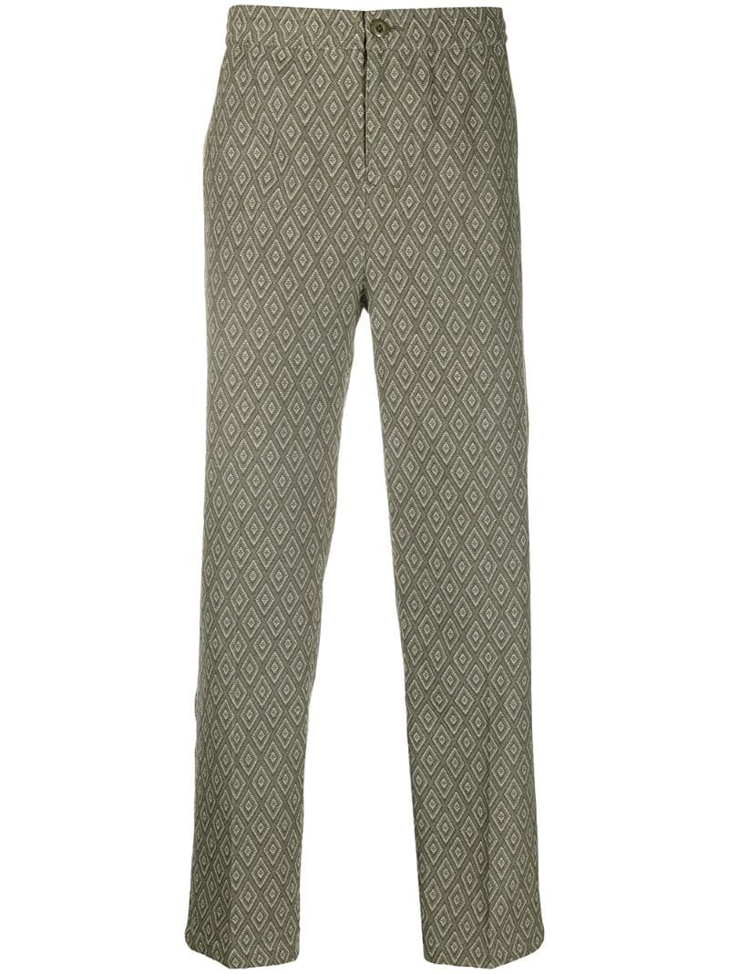 Stussy Jacquard Trousers In Green