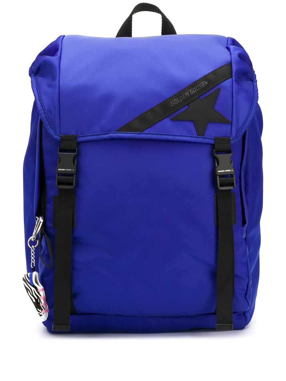 Golden Goose Logo Patch Backpack In Blue